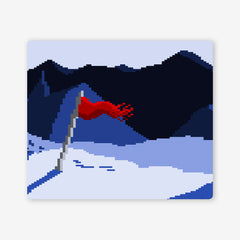 Snowy Pixel Mountaintop Two Player Mat