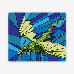 Stained Glass Flying Dragon Two Player Mat