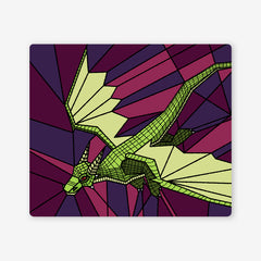 Stained Glass Flying Dragon Two Player Mat