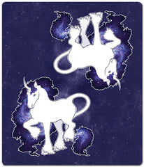 Galaxy Unicorn Two Player Mat - InvertSilhouette - Mockup
