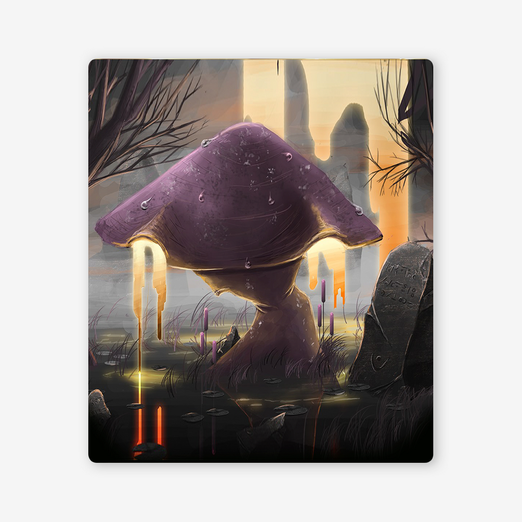 Purple Mushroom Swamp Two Player Mat - Mundane Massacre - Mockup