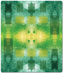 MetaX Geometric Two Player Mat - Daniel Green - Mockup - Green Yellow