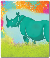 Neon Rhino Two Player Mat - Diddynarcon - Mockup