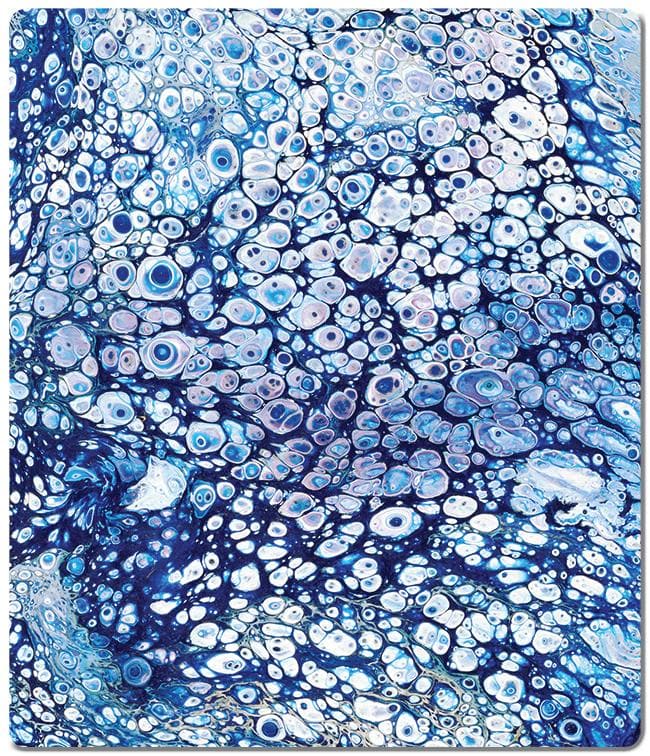 Blue Bubbles Two Player Mat - Jessica Torres - Mockup