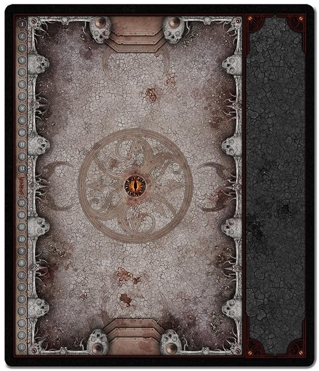 Fight Pit Two Player Mat - Into the Necrobyss - Mockup