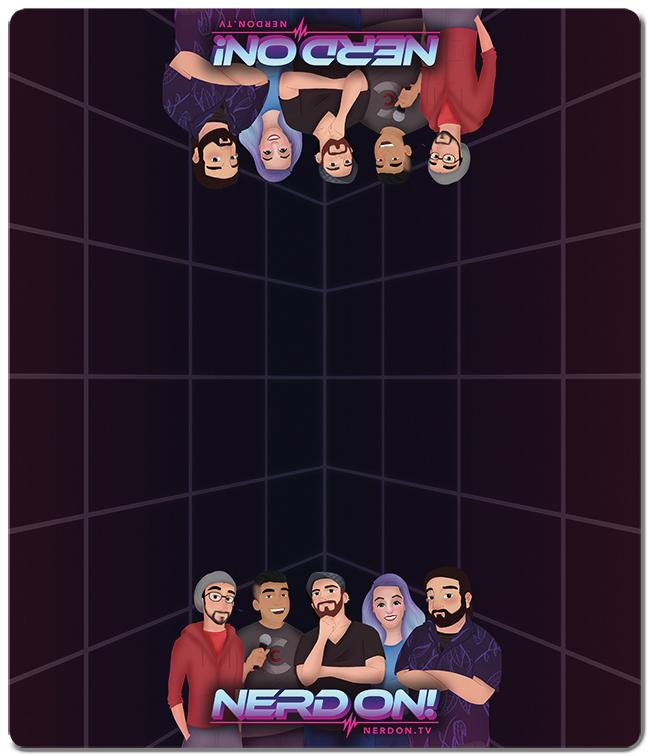 Nerd On Neon Two Player Mat - Nerd On! The Podcast - Mockup