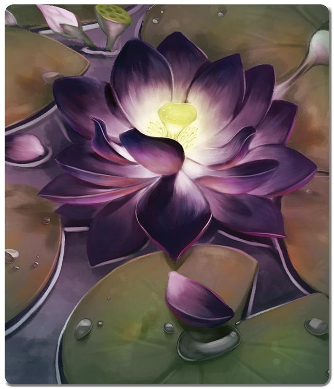Pond Lotus Two Player Mat - Sabina Daldovo - Mockup