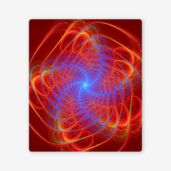 Cooled Spiral Two Player Mat - Aubrey Denico - Mockup - Red