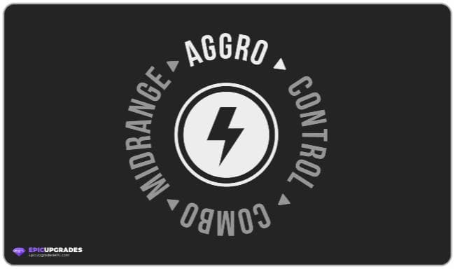 Aggro Mode Playmat - Epic Upgrades - Mockup