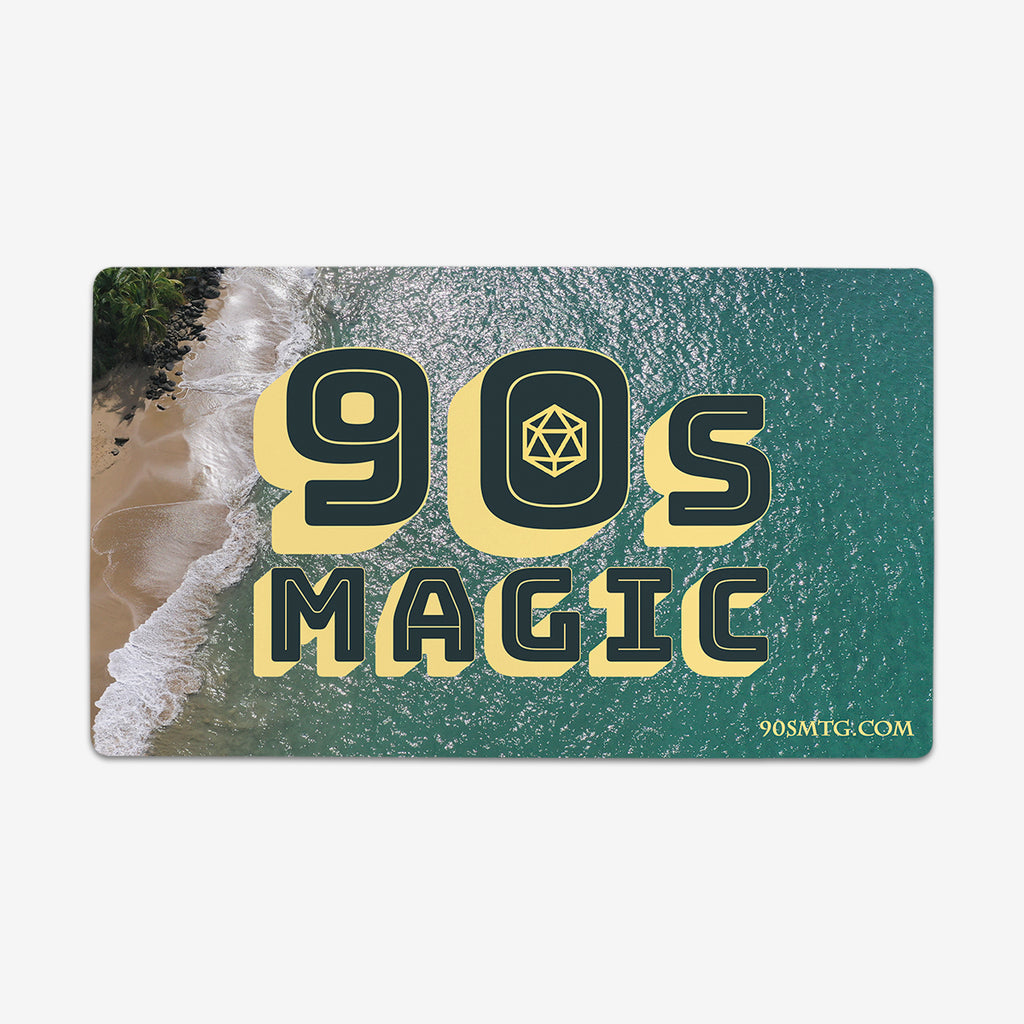 90s Magic Beach Playmat - 90s MTG - Mockup