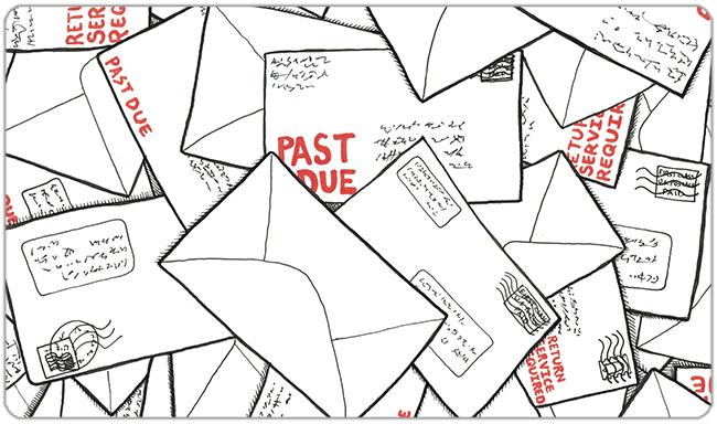 Mail Priorities Playmat - Alan Topp - Mockup