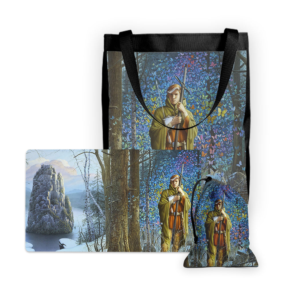 GIFT BUNDLE: Stone of Farewell Playmat, Stone of Farewell Dice Bag and Stone of Farewell Day Tote