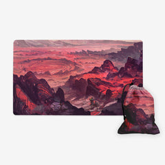 GIFT BUNDLE: Barren Red Mountain Playmat and Barren Red Mountain Dice Bag