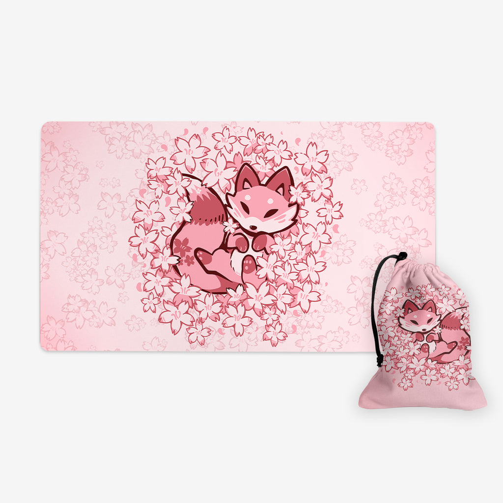 GIFT BUNDLE: Cherry Blossom Fox Playmat and Cherry Blossom Fox Dice Bag