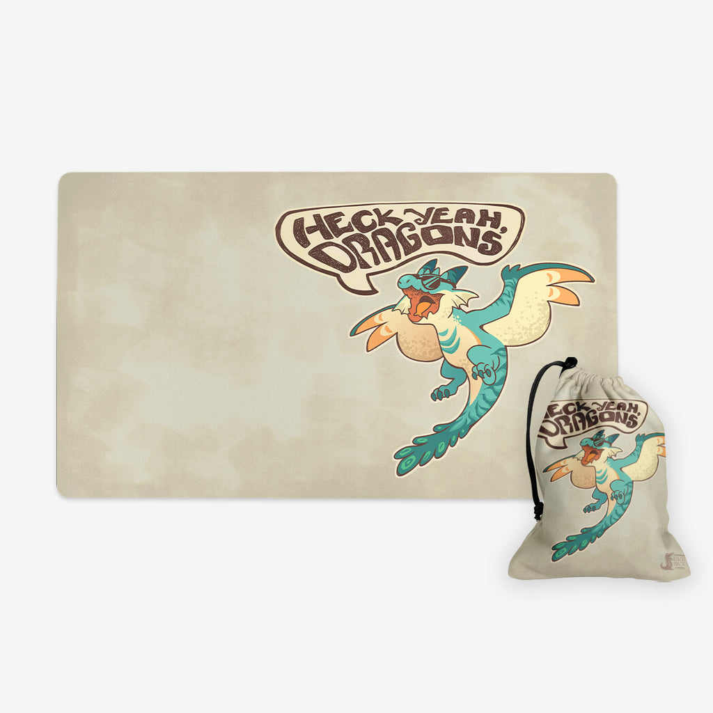 GIFT BUNDLE: Heck Yeah, Dragons! Playmat and Heck Yeah, Dragons! Dice Bag