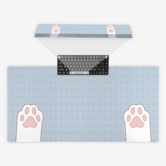 GIFT BUNDLE: White Bean Kitten Paws XL Extended Mousepad and White Bean Kitten Paws Keycap