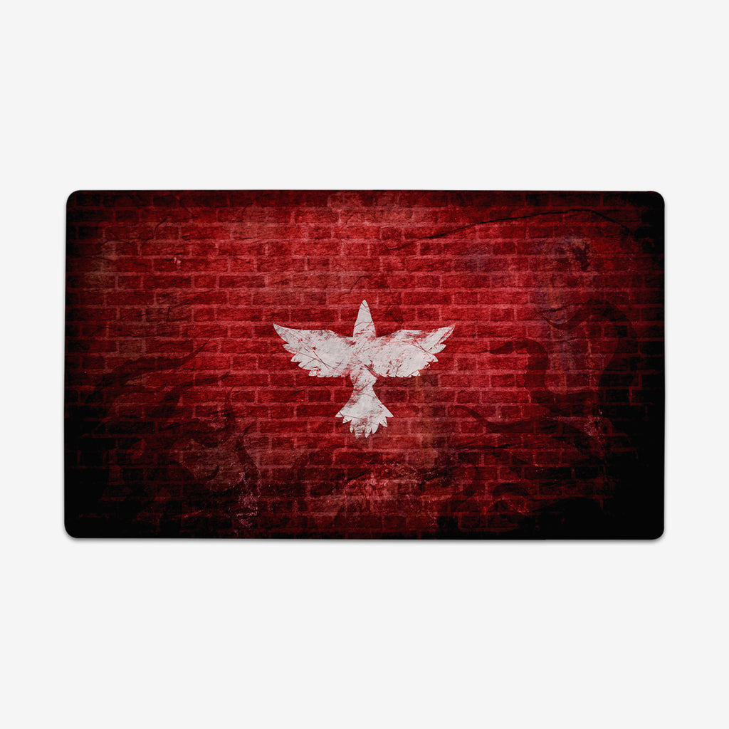 Red Survivor Thin Desk Mat - BoardGameGoodies - Mockup