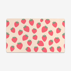 Strawberry Picnic Thin Desk Mat - Brooke Hudy - Mockup