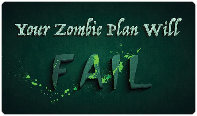 Zombie Plan Fail Playmat - Burtram Anton - Mockup