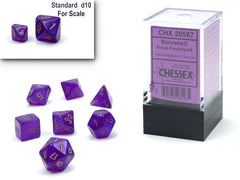 Chessex Mini Glow-In-The-Dark Polyhedral (7 piece set) - Chessex - RoyalPurple