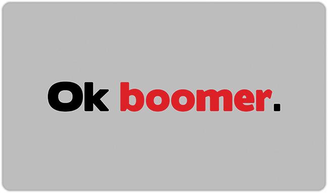 Ok Boomer Playmat - Cameron Anderson - Mockup