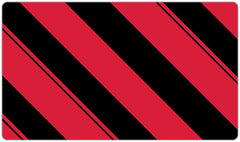 Black And Red Striped Playmat - Carbon Beaver - Mockup