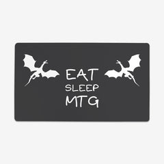Eat Sleep MTG Playmat - Carbon Beaver - Mockup