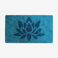 Lotus Silhouette Playmat - Carbon Beaver - Mockup - Blue