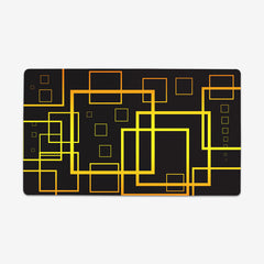Matrix Of Squares Playmat - Carbon Beaver - Mockup - Yellow