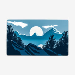 Blue Winter Mountain Playmat - Carbon Beaver - Mockup