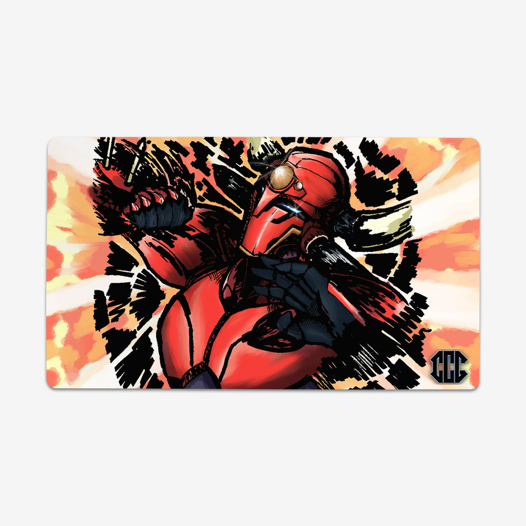 Elemental Hero Sunrise Thin Desk Mat - Casual Card Gamer - Mockup