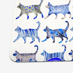 Cat Collection Pattern Playmat - CatCoq - Corner - Blue