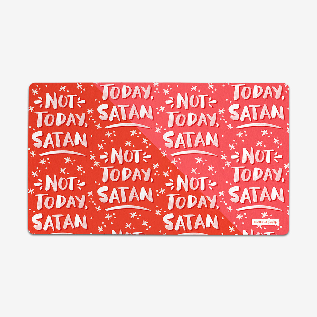 Not Today Satan Pattern Playmat - CatCoq - Mockup