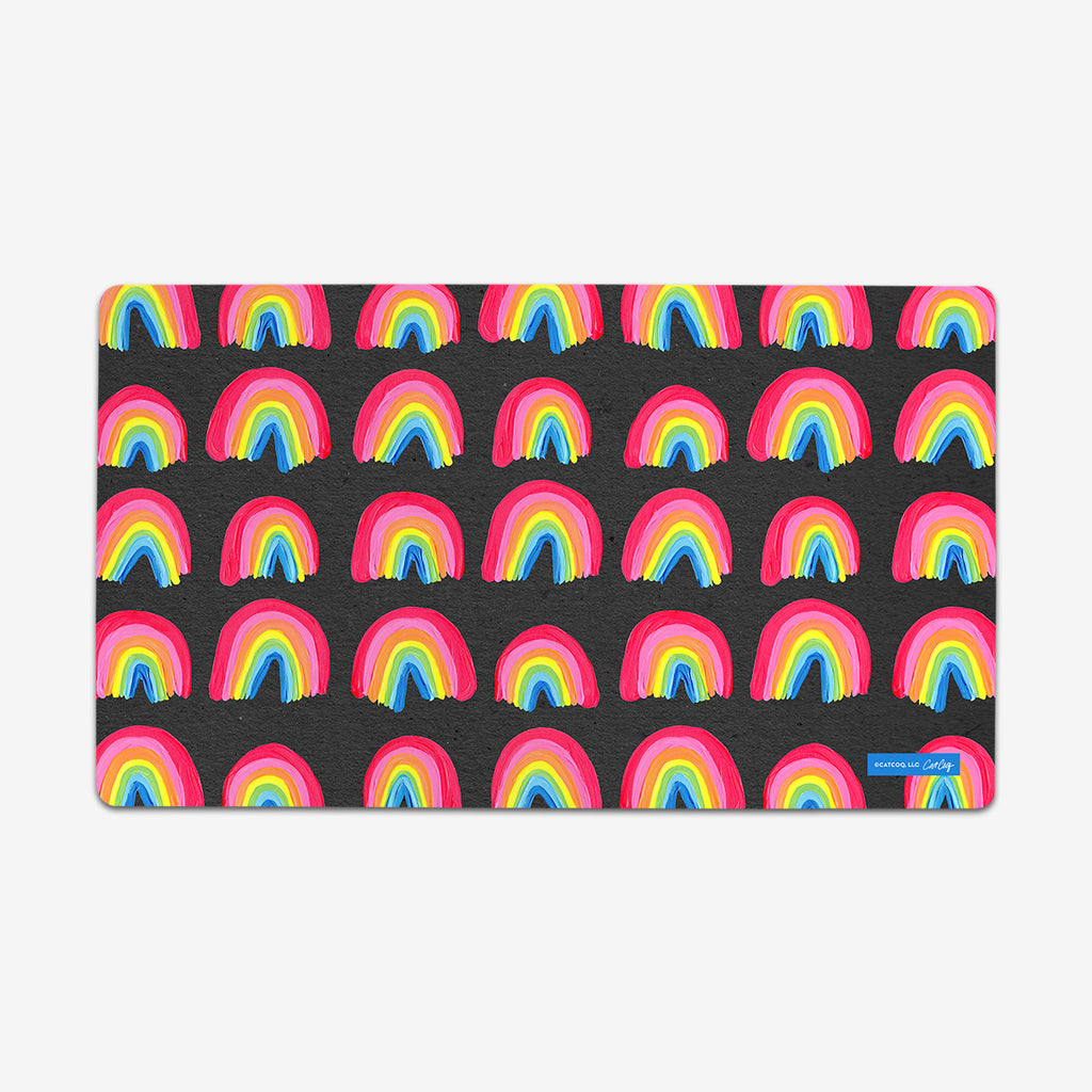 Rainbow Collection Pattern Playmat - CatCoq - Mockup - Charcoal