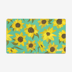 Sunflowers Acrylic Playmat - CatCoq - Mockup - Turquoise