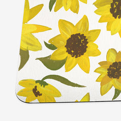 Sunflowers Acrylic Playmat - CatCoq - Corner - White