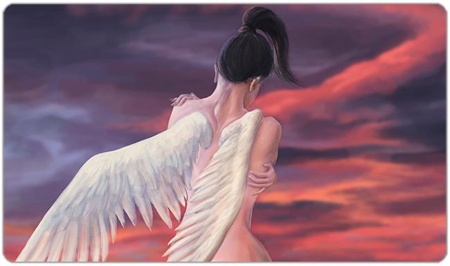 Lonely Angel Playmat - Chris Osman - Mockup