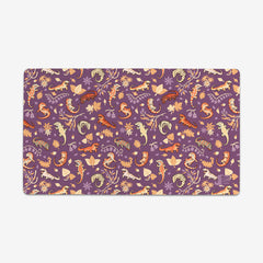 Autumn Geckos Thin Desk Mat - Colordrilos - Mockup - Purple
