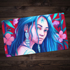 Woman In The Flowers Playmat