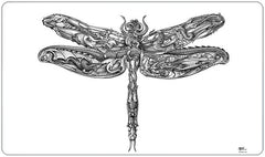 Dragonfly Playmat - DSArt - Mockup - Black-on-white