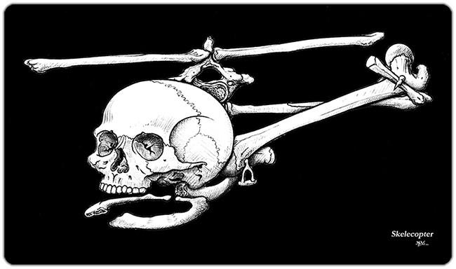 Skelecopter Playmat - DSArt - Mockup - Black
