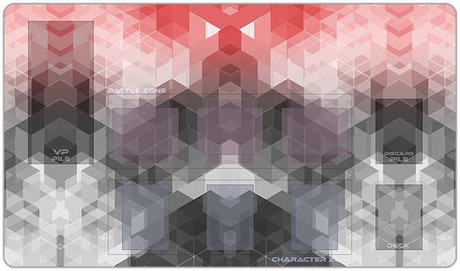 MetaX Geometric Playmat - Daniel Green - Mockup - Red