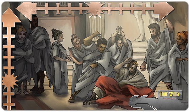 Assassination of Julius Caesar Playmat - Time Wars - Mockup