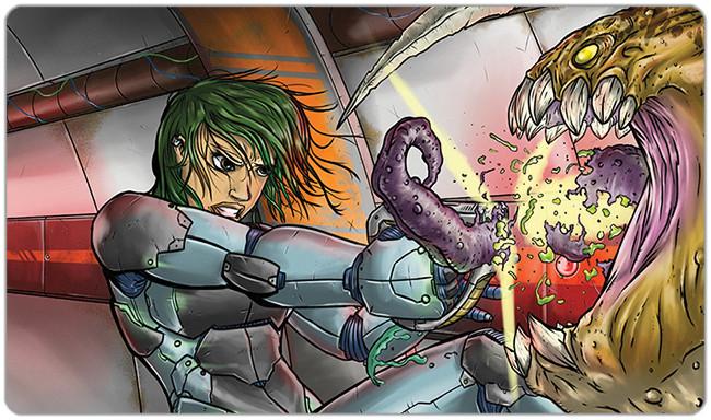 Red Alert Playmat - David North - Mockup