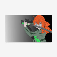 Red Head Warrior Playmat - Derek Shaffer - Mockup