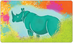 Neon Rhino Playmat - Diddynarcon - Mockup