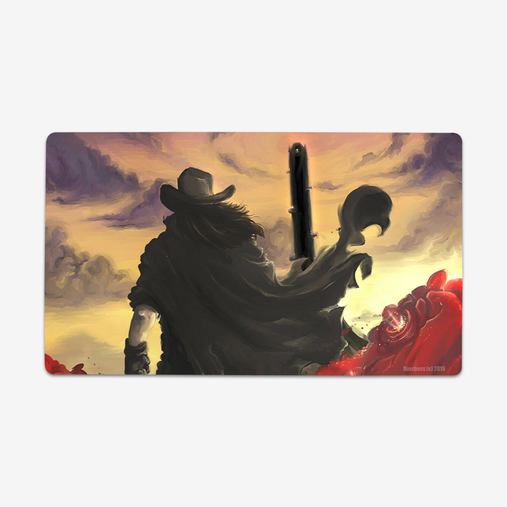The Gunslinger Thin Desk Mat - Dios - Mockup