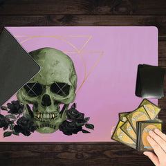 Black Rose Skull Playmat