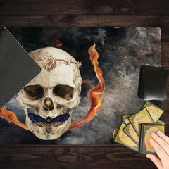 Smoke and Flame Skull Playmat