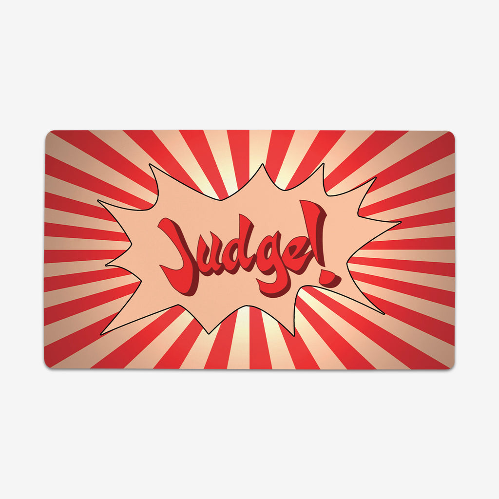 Judge! Playmat - Flinxz - Mockup - Red